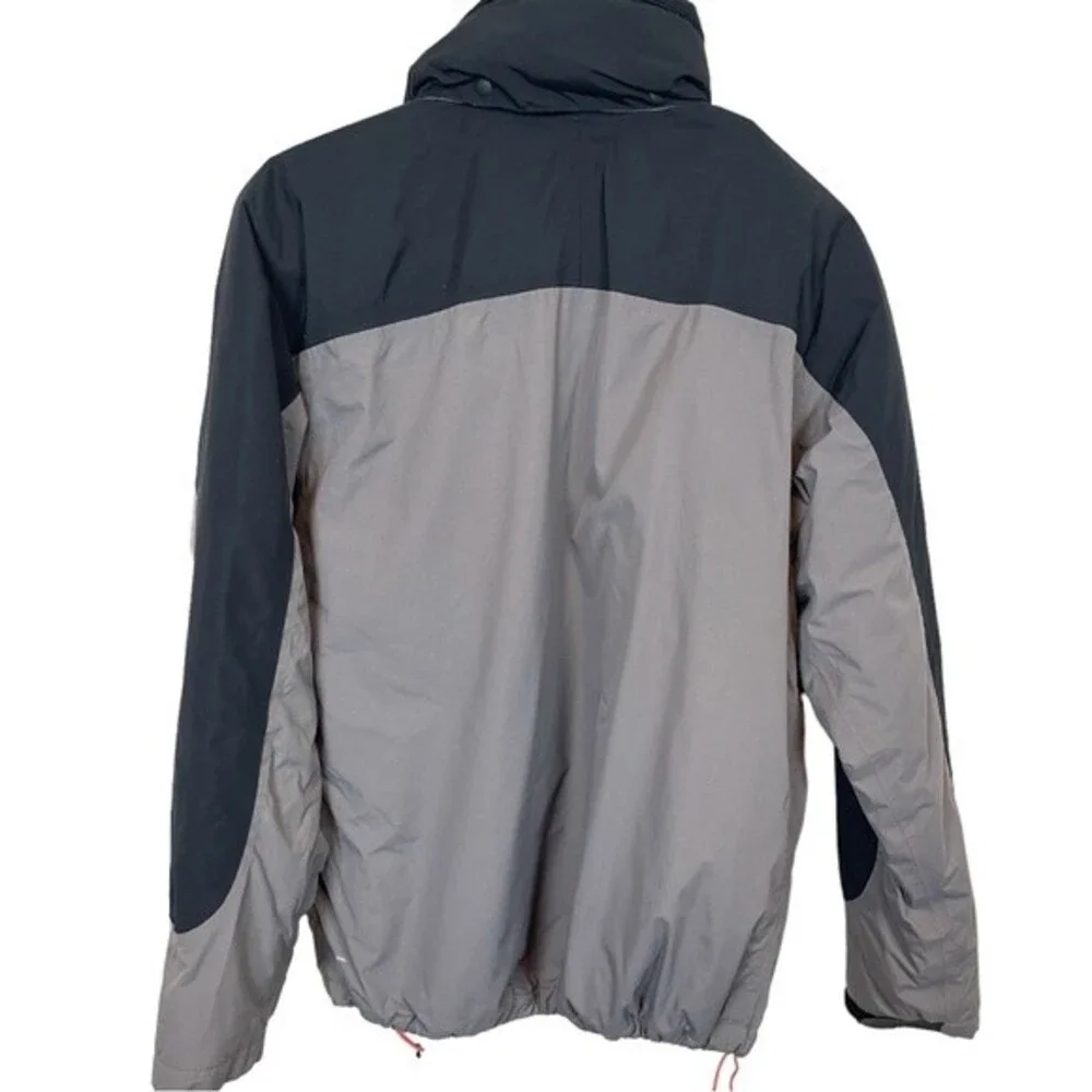 Lands End waterproof coat sz M 38-40 grey black